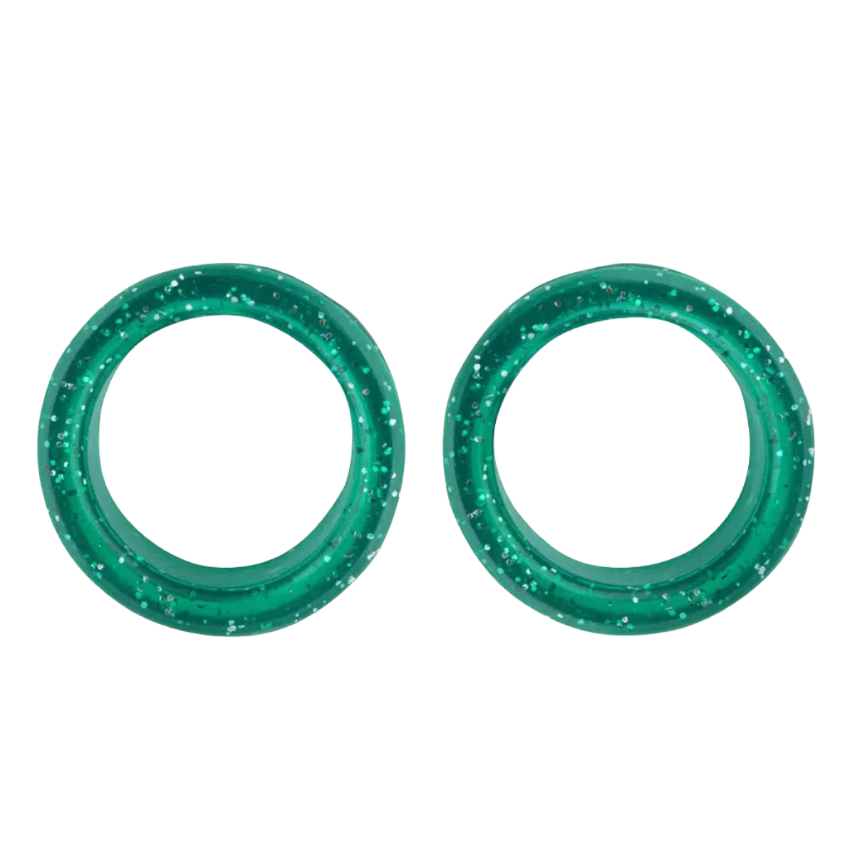 Pack of 2 Premium Scissor Finger Ring Inserts in Green Sparkles by PetStore.Direct - Image 2