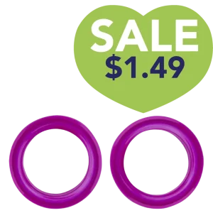 Pack of 2 Premium Scissor Finger Ring Inserts in Magenta by PetStore.Direct