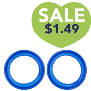 Pack of 2 Premium Scissor Finger Ring Inserts in Navy by PetStore.Direct