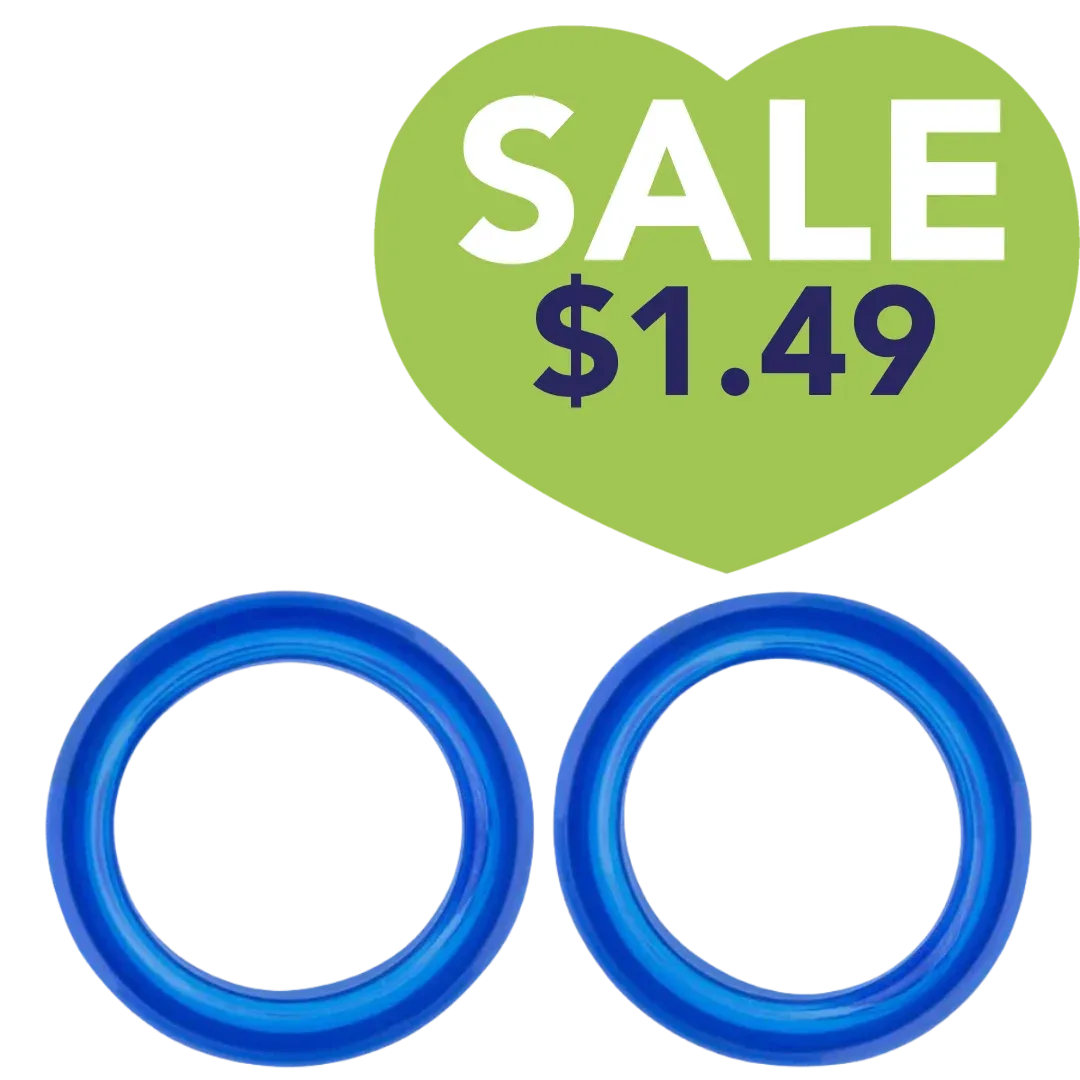 Pack of 2 Premium Scissor Finger Ring Inserts in Navy by PetStore.Direct