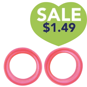 Pack of 2 Premium Scissor Finger Ring Inserts in Pink by PetStore.Direct