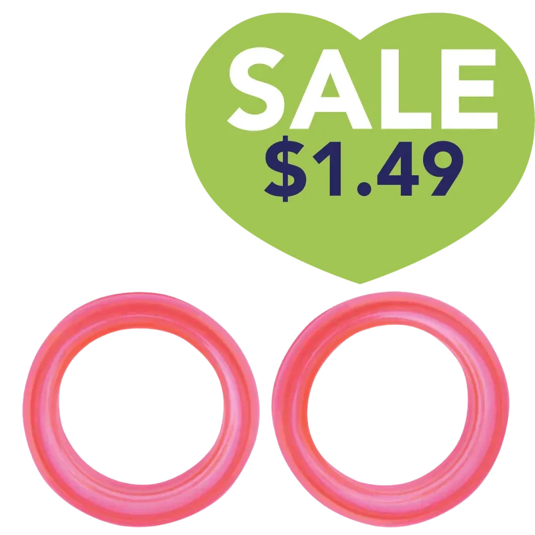 Pack of 2 Premium Scissor Finger Ring Inserts in Pink by PetStore.Direct