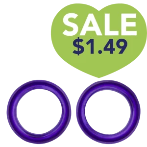 Pack of 2 Premium Scissor Finger Ring Inserts in Purple by PetStore.Direct