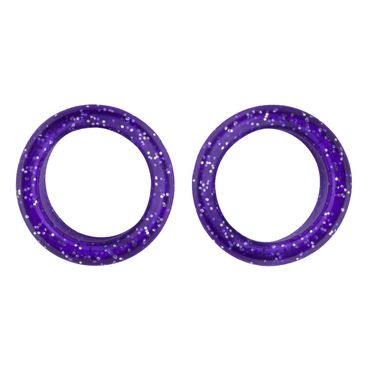 Pack of 2 Premium Scissor Finger Ring Inserts in Purple Sparkles by PetStore.Direct - Image 2