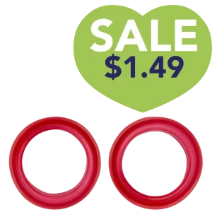 Pack of 2 Premium Scissor Finger Ring Inserts in Red by PetStore.Direct
