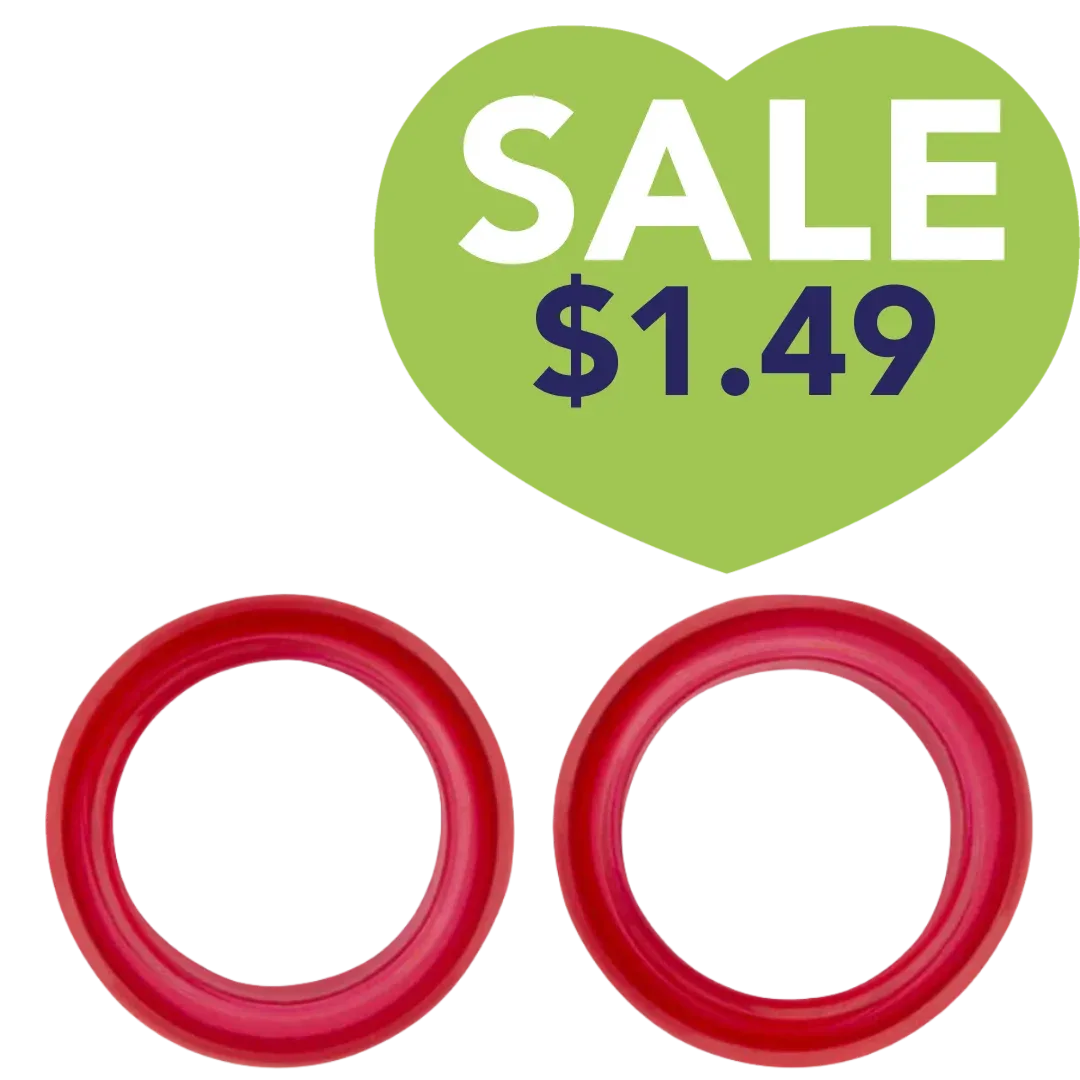Pack of 2 Premium Scissor Finger Ring Inserts in Red by PetStore.Direct