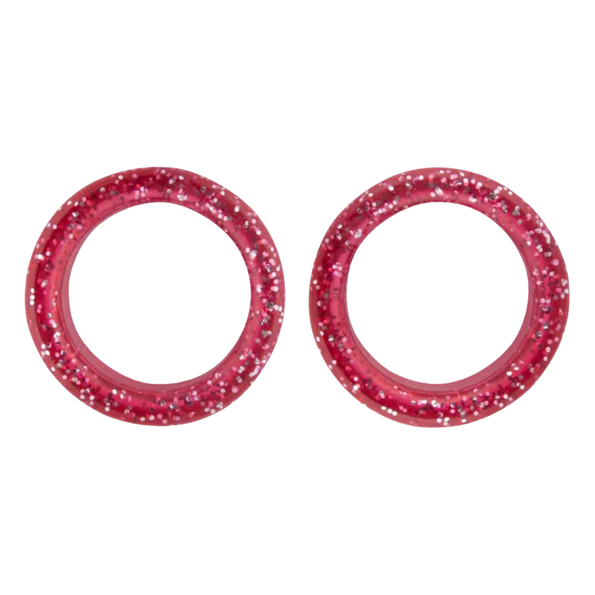 Pack of 2 Premium Scissor Finger Ring Inserts in Red Sparkles by PetStore.Direct - Image 2