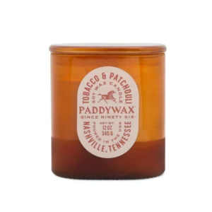 Paddywax Vista Amber Glass Tobacco and Patchouli Candle
