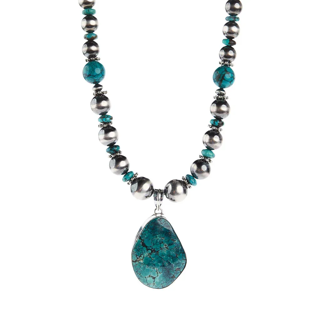 Paige Wallace Freeform Turquoise Nuggets Necklace - Image 2