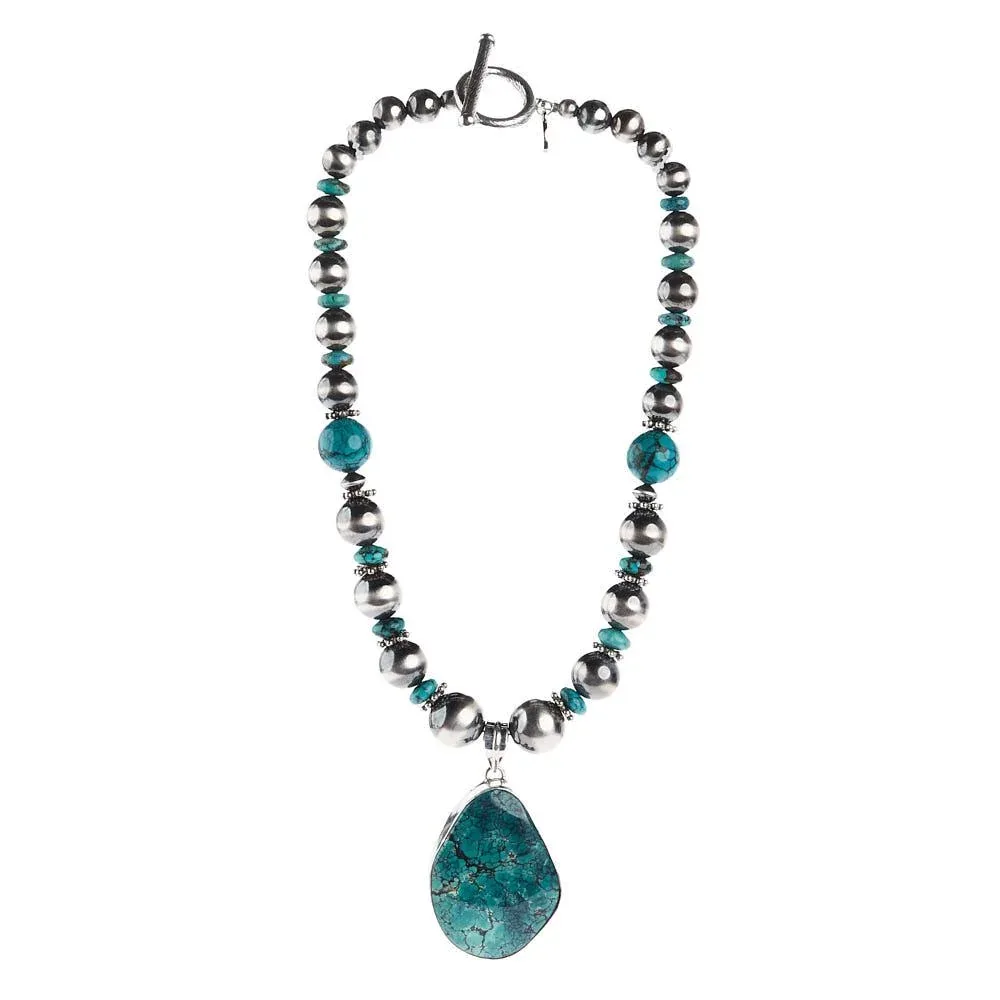 Paige Wallace Freeform Turquoise Nuggets Necklace