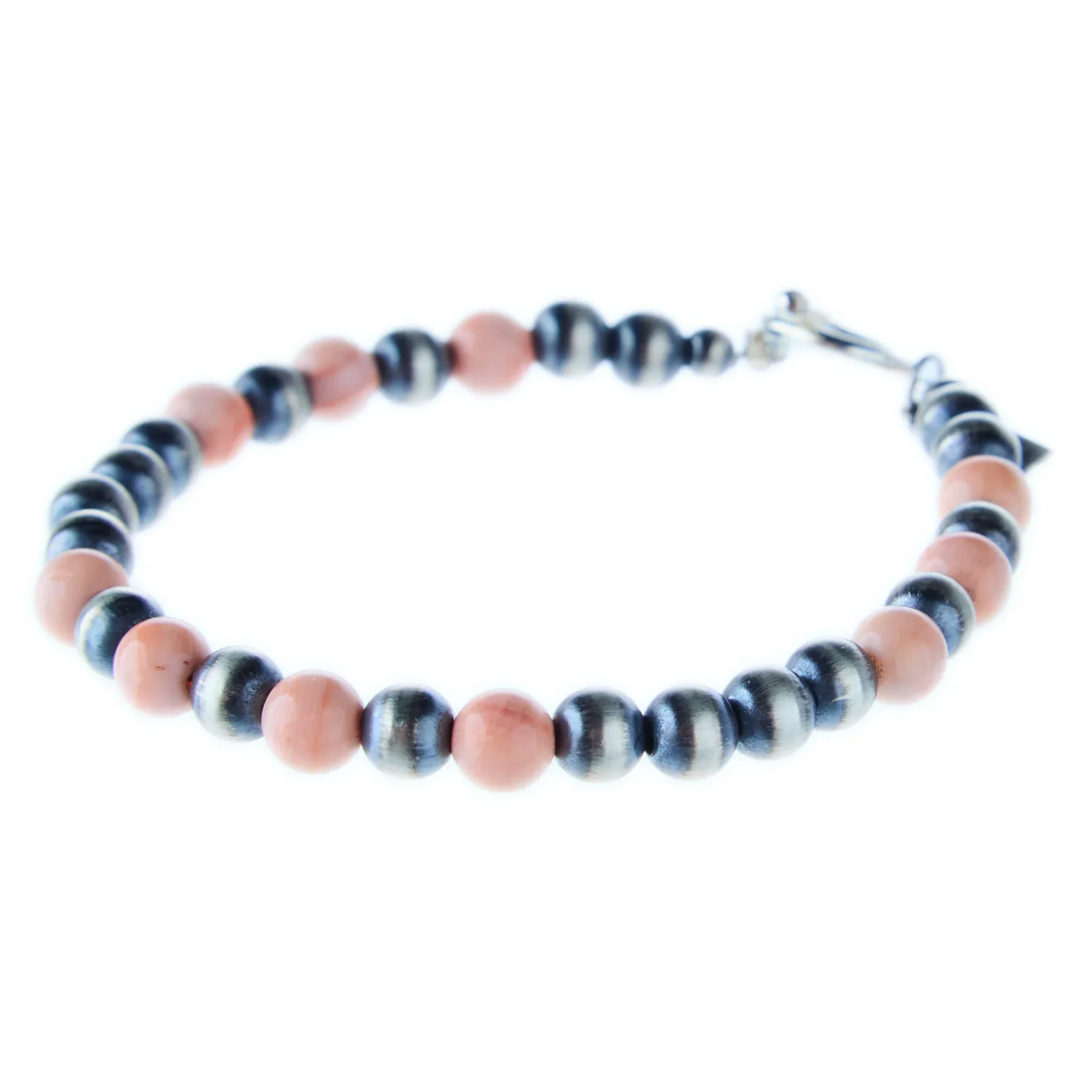 Paige Wallace Pink Stone and Navajo Pearl Bracelet - Image 2