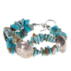 Paige Wallace Triple Nickel Turquoise Bracelet