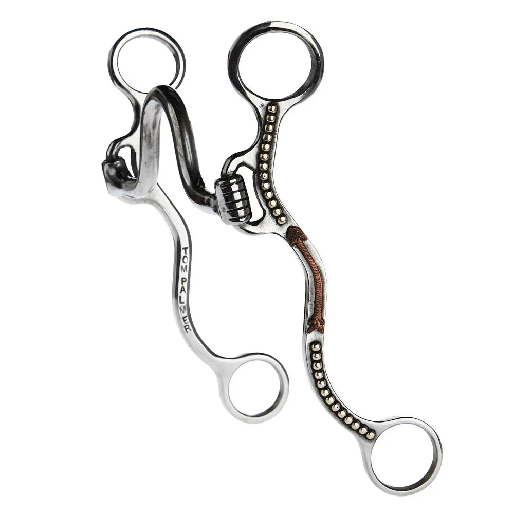 Palmer Bits Spurs Solid Medium Port Long Shank Bit with Arrow Accents - Image 2