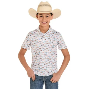 Panhandle Boy's Desert Turquoise Polo