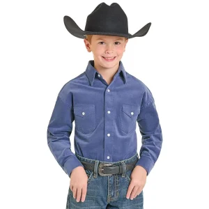 Panhandle Boy's Indigo Corduroy Shirt