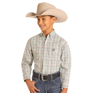 Panhandle Boys Long Sleeve Check Button Down