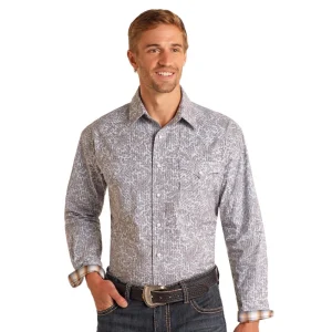 Panhandle Mens Blue Rough Stock Shirt