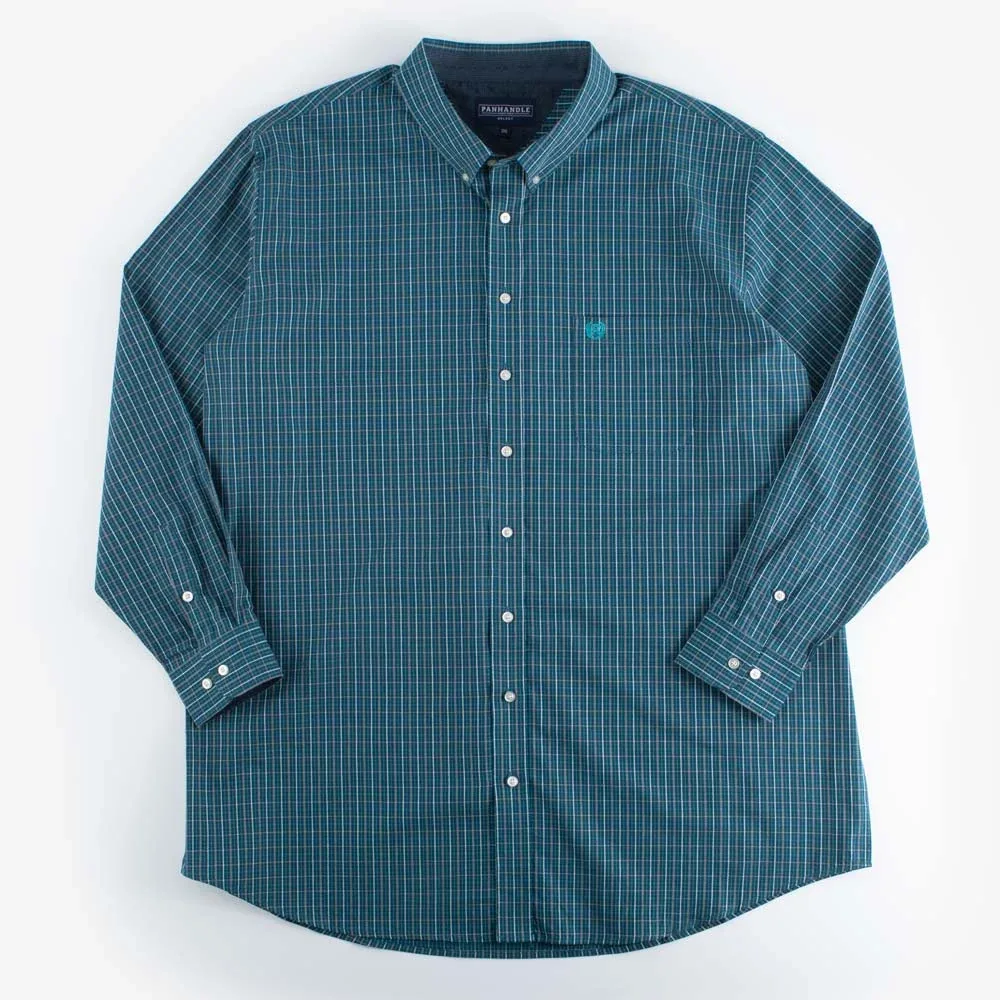 Panhandle Ocean Blue Check Big Shirt