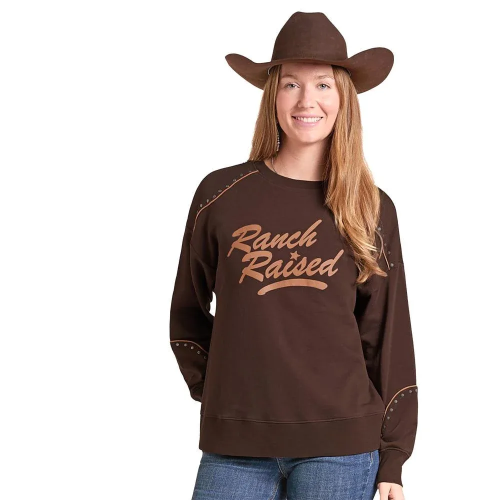 Panhandle Women's Brown Ranch Raised Sweatshirt