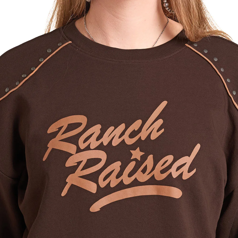 Panhandle Women's Brown Ranch Raised Sweatshirt - Image 2