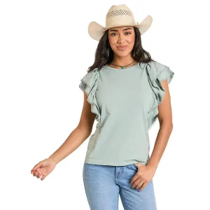 Panhandle Women's Jade Flutter Sleeve Top