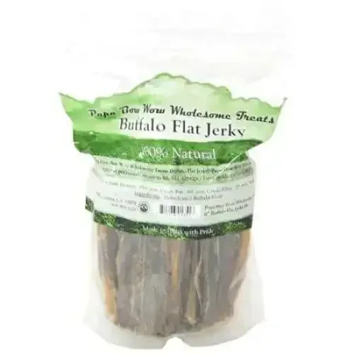 Papa Bow Wow Buffalo Jerky Flat Dog Treat