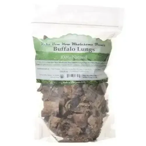 Papa Bow Wow Buffalo Lung Dog Treats - Natural and Delicious Chews for Your Pup