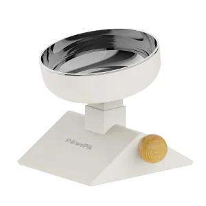 PawsPik 3-Level Adjustable Angle & Height Elevated Stainless Steel Bowl for Dogs & Cats