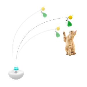 PawsPik Cat Interactive Exercise Tumbler Toy - Rechargeable, White