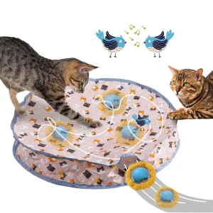 PawsPik Cat Interactive Fast Rolling Play Mat Ball Toy