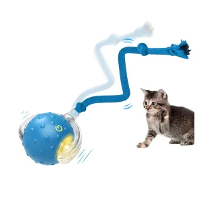 PawsPik Chirp & Chase Motion Activated Ball Cat Toy with LED Lights