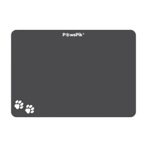 PawsPik Fast-Absorbing Waterproof Non-Slip Rubber Feeding Mat for Dogs & Cats, Black