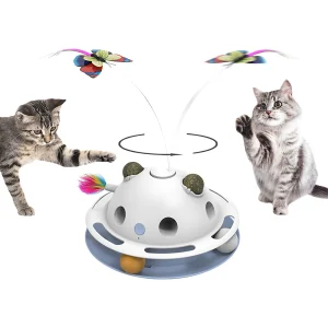 PawsPik Feather Frenzy 4-Function Interactive Cat Toy