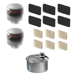 PawsPik PureFlow Max Stainless Steel Water Fountain Replacement Filters