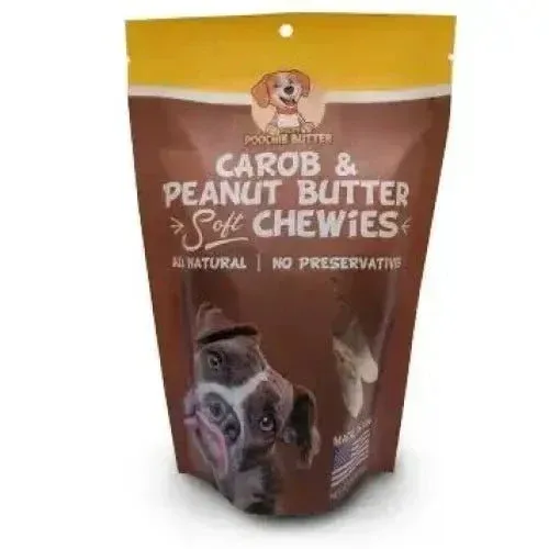 Peanut Butter Dog Treats – Poochie Butter Soft Chewies with Carob