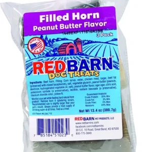 Peanut Butter Filled Horn Dog Treats 3 Pk