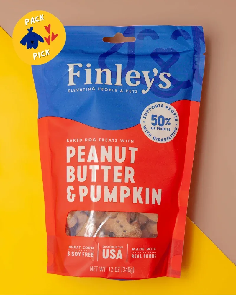 Peanut Butter & Pumpkin Crunchy Dog Biscuits