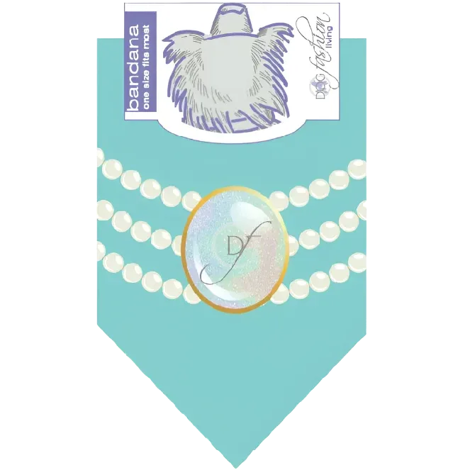 Pearl Fashion Wedding Dog Bandana by Dog Fashion Living - Image 2