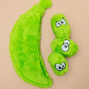 Peas in a Pod Plush Interactive Plush Dog Toy (Made in the USA) <>