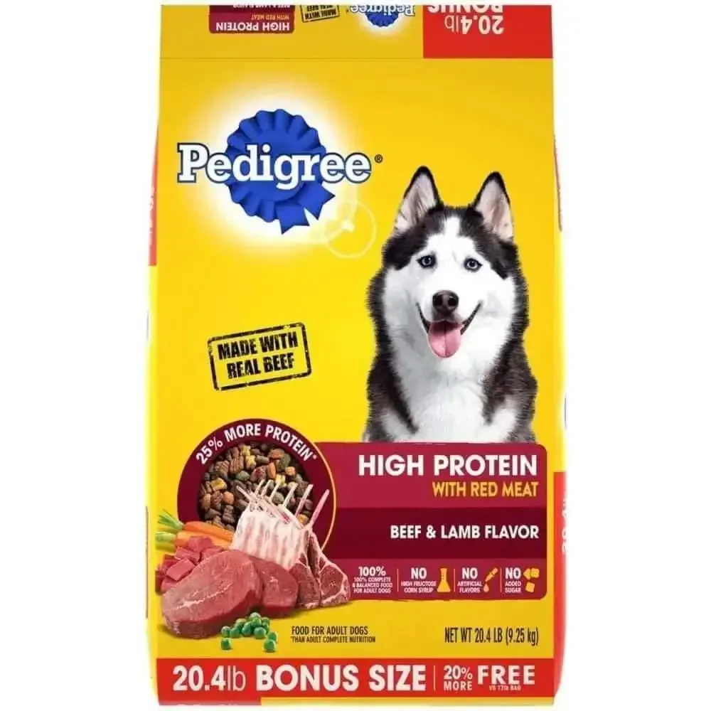 Pedigree High Protein w/Red Meat Dry Dog Food Beef & Lamb