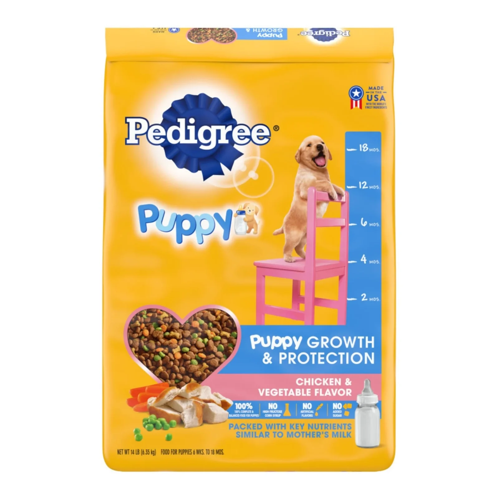 Pedigree Puppy Chicken Dry Dog Food 14lb