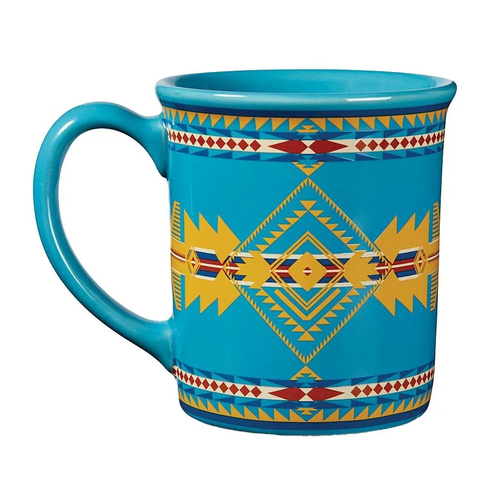 Pendleton Woolen Mills Inc. Eagle Gift Turquoise Ceramic Mug