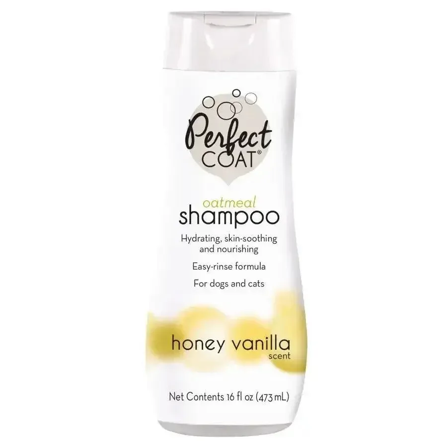 Perfect Coat Oatmeal Honey Vanilla Pets Shampoo 16 oz