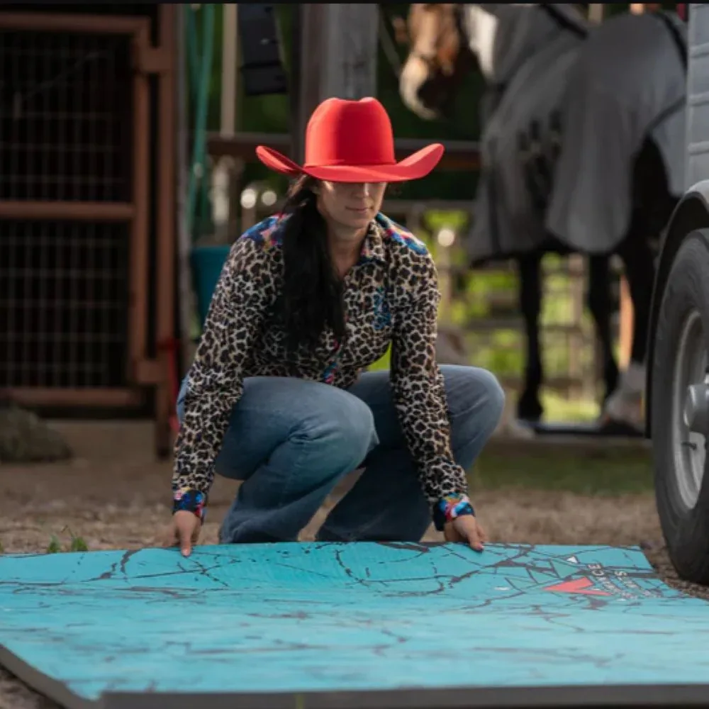Performance Stall Mats Turquoise 5x10 - Image 2
