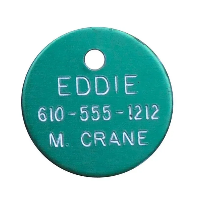 Personalized 7/8in Round Aluminum Tag - Image 2