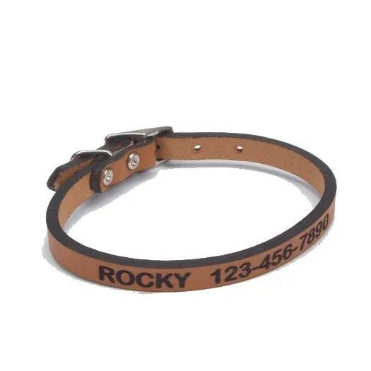 Personalized Leather Dog Collar - Image 2