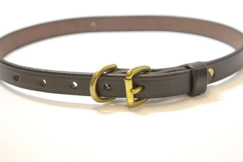 Personalized Mahogany Dog Collar with Brass - Image 2
