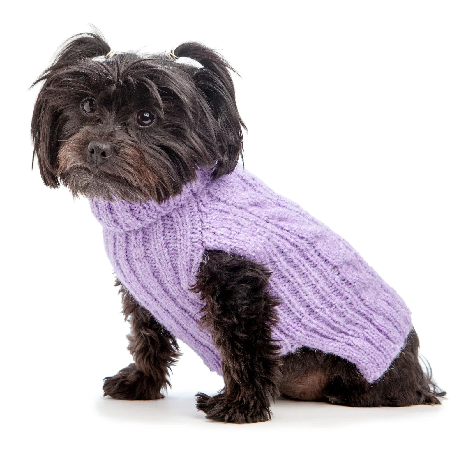 PERUVIAN KNITS | Cable Knit Sweater in Lavender