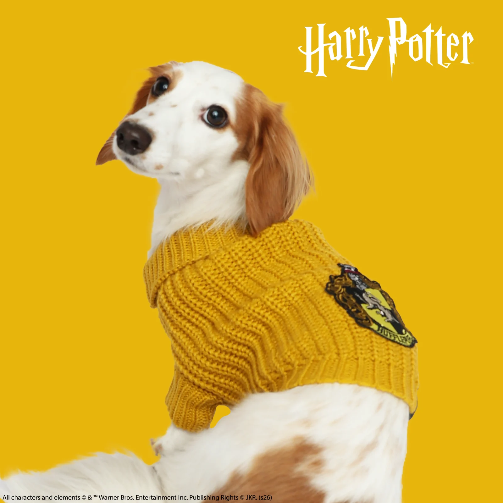 Pet Cable Knit Sweater - Harry Potter™ Hufflepuff