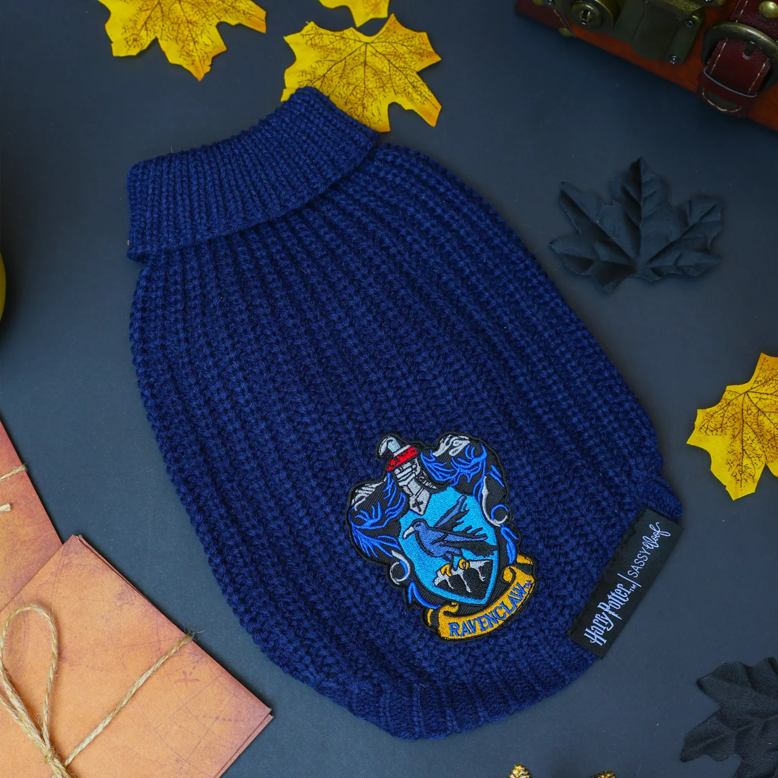 Pet Cable Knit Sweater - Harry Potter™ Ravenclaw - Image 2